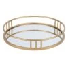 Tracey Boyd Gold Metal Decorative Tray, 14"