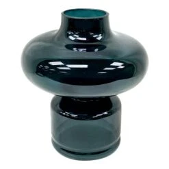 Tracey Boyd Green Glass Vase, 8.3"