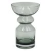 Tracey Boyd Grey Glass Vase, 9"