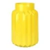 Tracey Boyd Ribbed Yellow Glass Vase, 9.5"