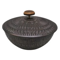Tracey Boyd Textured Round Box Decor, 7"