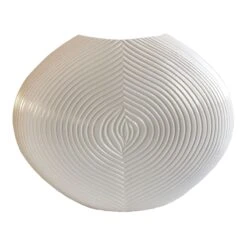 Tracey Boyd White Faux Wood Vase, 14"