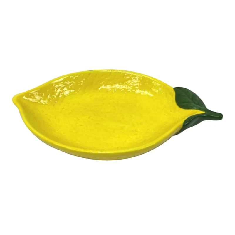Tracey Boyd Yellow Lemon Ceramic Tray, 8x6 1 Tracey Boyd Yellow Lemon Ceramic Tray, 8x6