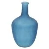 Ty Pennington Frosted Navy Glass Bottle Vase, 10"