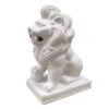 White Ceramic Lion, 7"