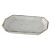 White Metal Trinket Tray, 8x4