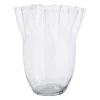 Willow Crossley Pie Crust Edge Clear Glass Vase, 17"